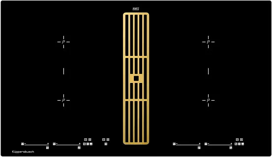Варочная панель Kuppersbusch KMI 9800.0 SR Gold индукционная с вытяжкой
