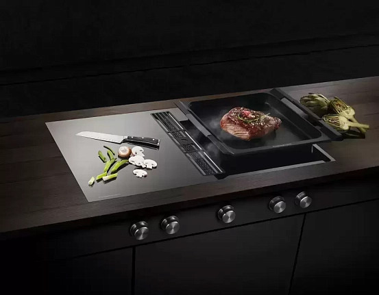 Варочная панель Kuppersbusch KMI 9850.0 SR индукционная с вытяжкой