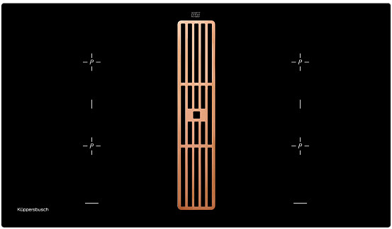 Варочная панель Kuppersbusch KMI 9850.0 SR Copper индукционная с вытяжкой