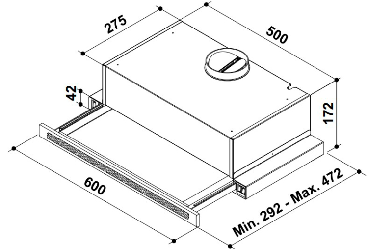 Вытяжка Korting KHP 6637 GNX встраиваемая