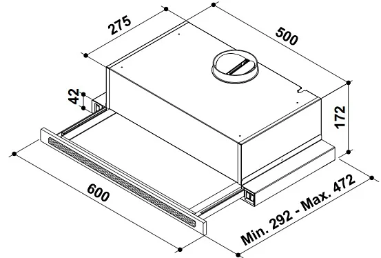 Вытяжка Korting KHP 6637 GWX встраиваемая