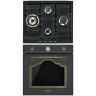 Комплект Smeg Cortina черный (SR764AO, SF700AO)
